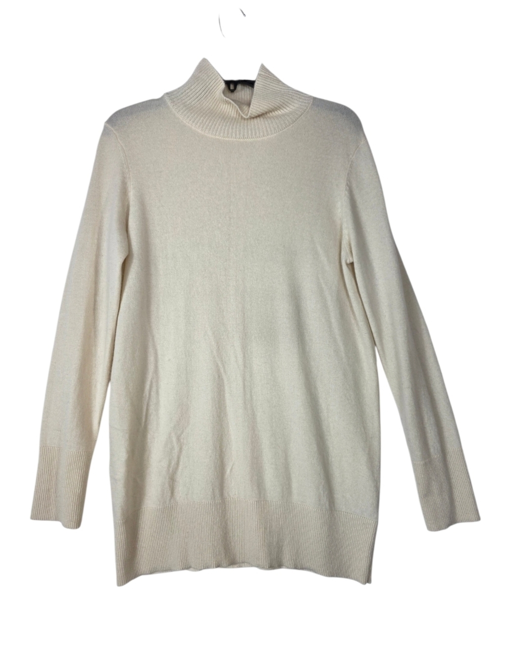 Simons Contemporaine knit Cashmere  Cream Ribbed Turtleneck Sweater